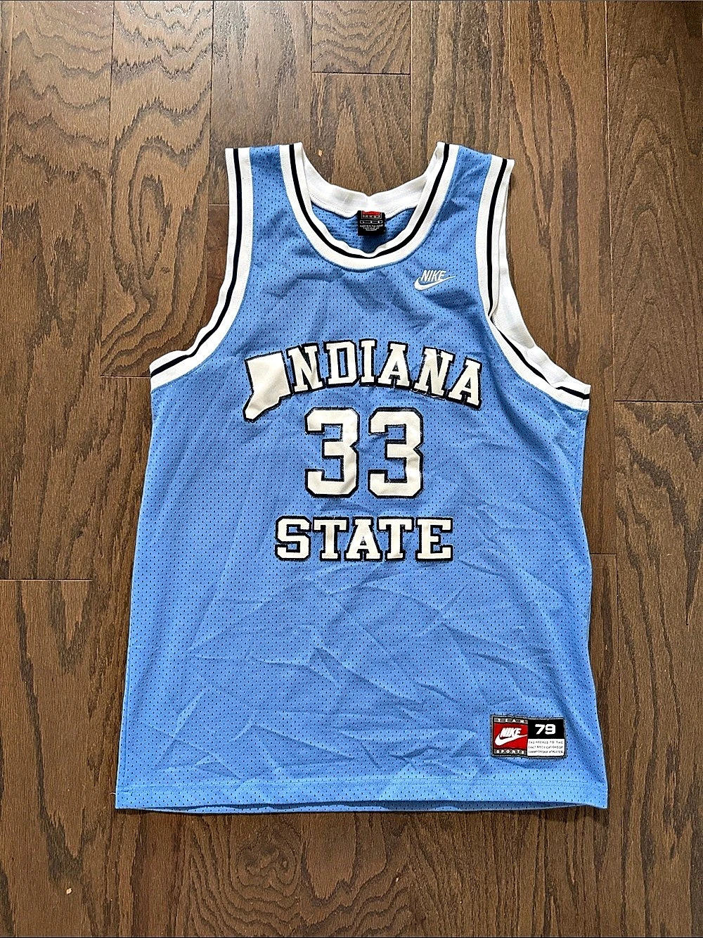 Nike Larry Bird Indiana State #33 basketball jersey